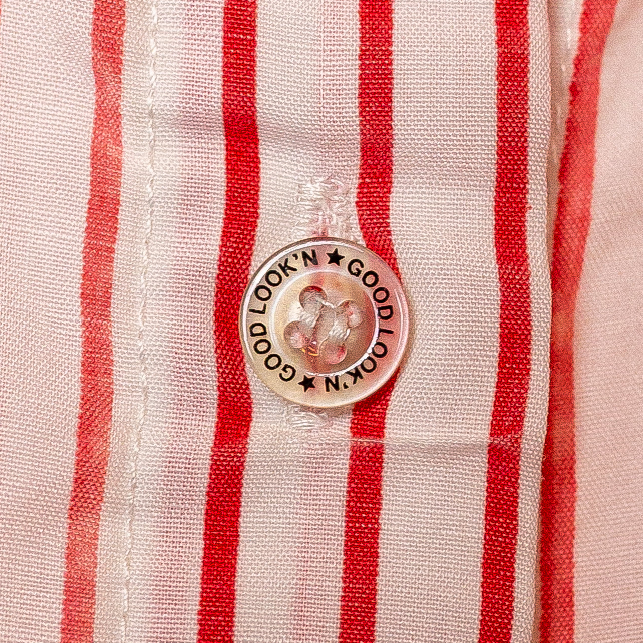 1980's "Good Look'n" Candy-Striped Button Up Blouse