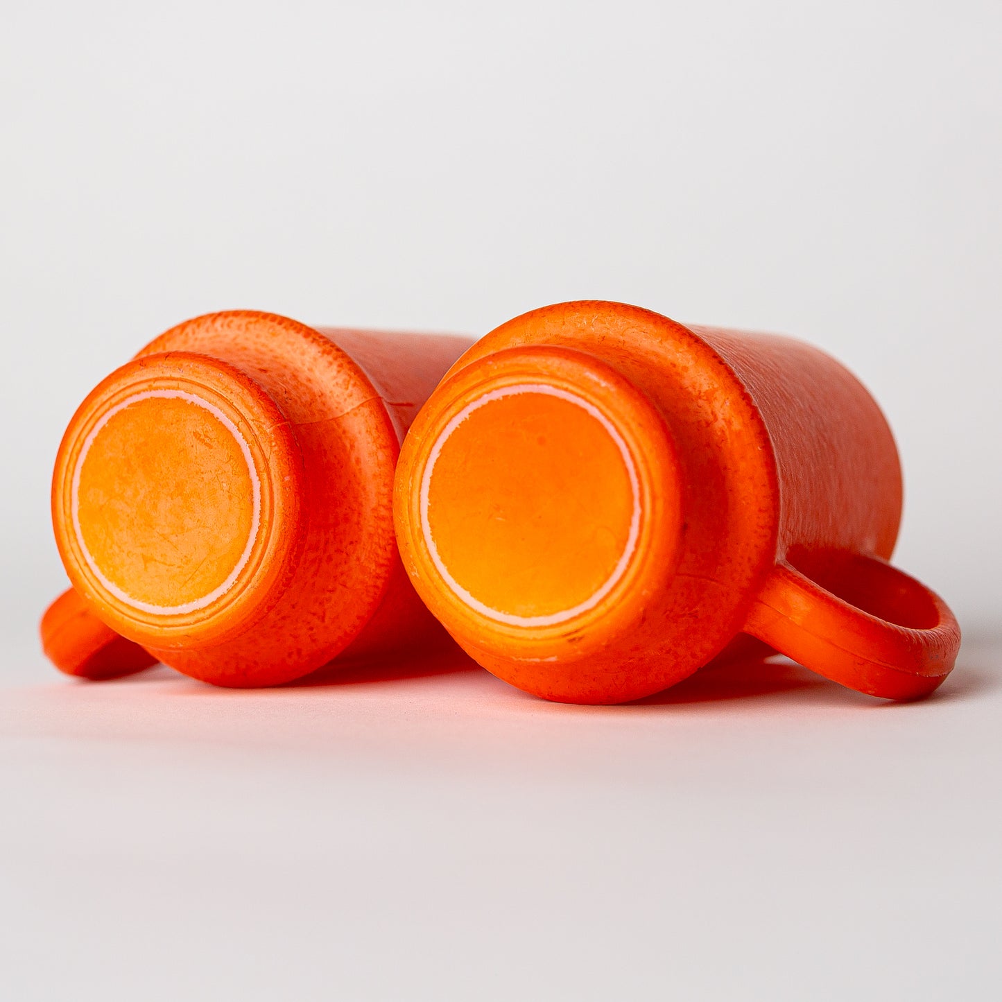 Hazel Atlas "Orange Peel" Mugs, 1960's, Set of 2