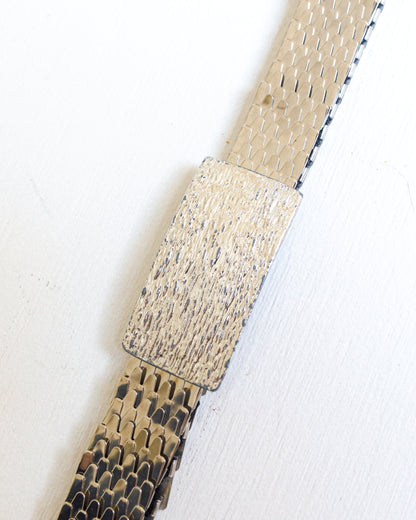 Vintage Chrome Scales Stretch Belt