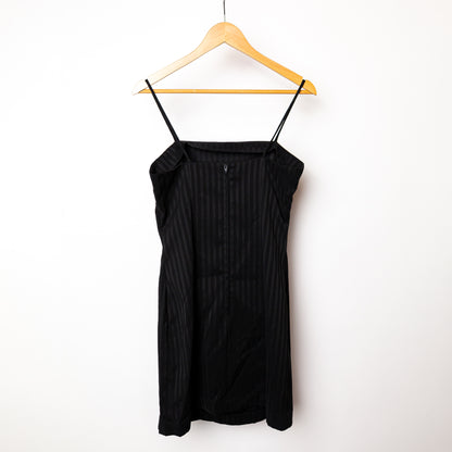 Y2K "Brioche" Pinstripe Little Black Dress