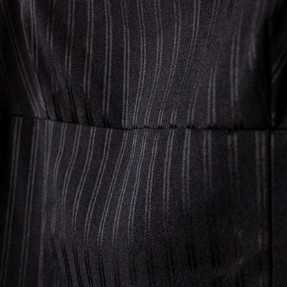 Y2K "Brioche" Pinstripe Little Black Dress