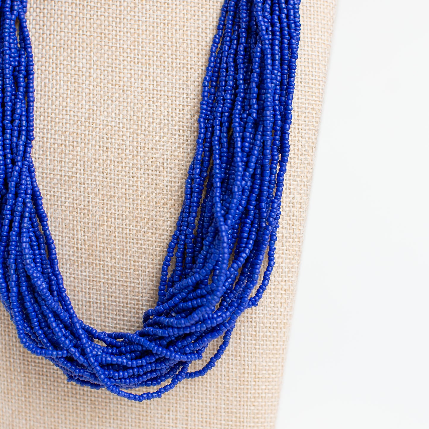 Vintage Cobalt Blue Beaded Necklace