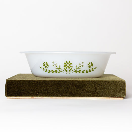 Glasbake by McKee 1 Quart Casserole Dish, 1970s