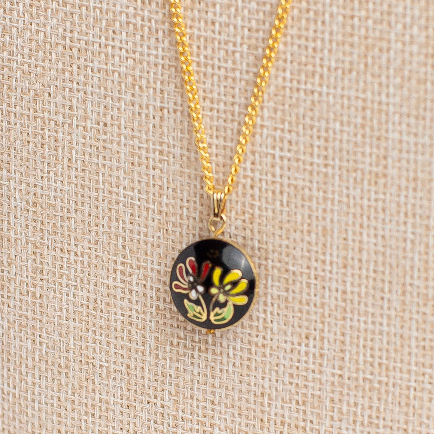 Vintage Cloisonné Enamel Pendant