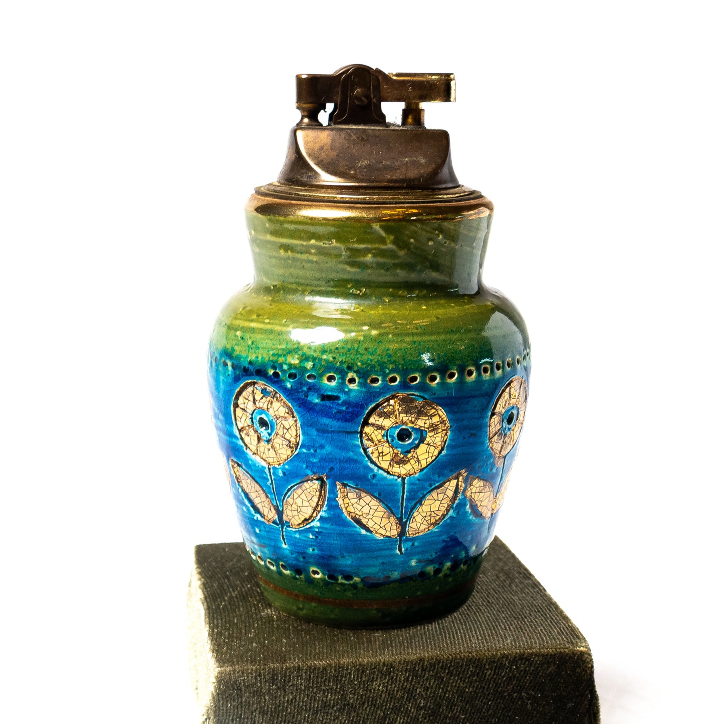 Bitossi Aldo Londi For Rosenthal Netter MCM "Thai Silk" Table Lighter