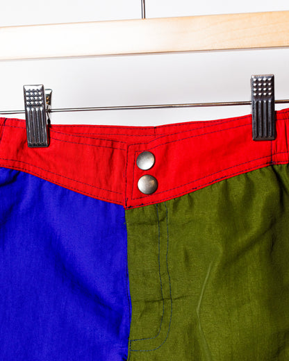 1990's Color Block Kids Swim Shorts
