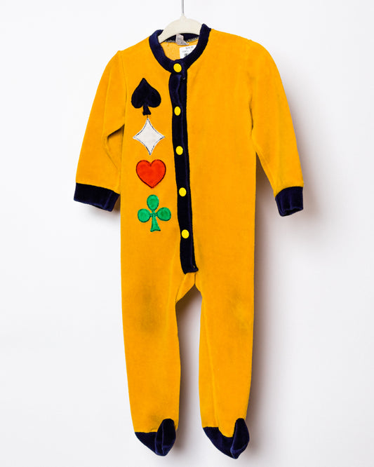 1980's Blue and Yellow Baby Onesie