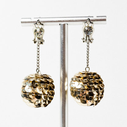 Vintage Mid-Mod Clip-on Sequin Earrings