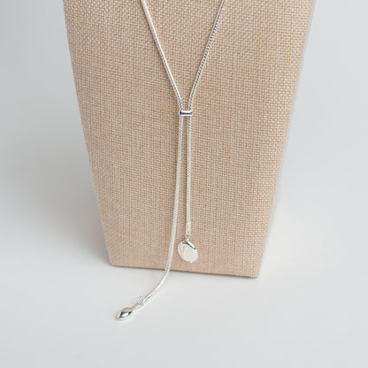 Vintage Silver Lariat Necklace