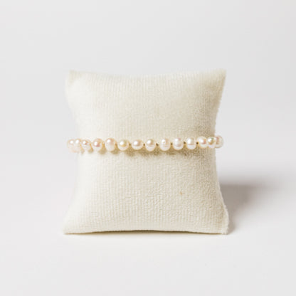 Vintage JC Lind Cultured Pearl 14K Gold-Plated Bracelet