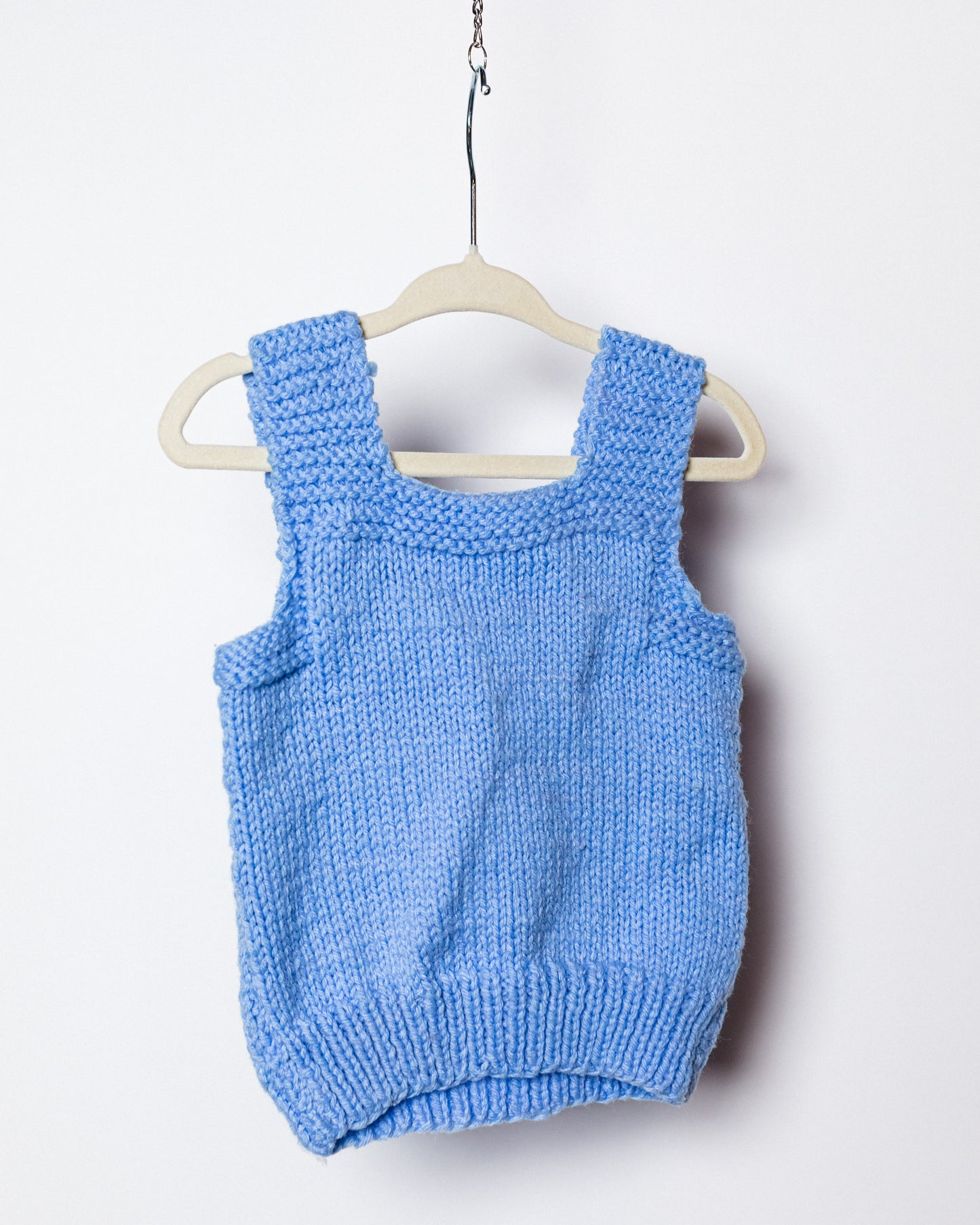 1970's Blue Knit Baby Vest