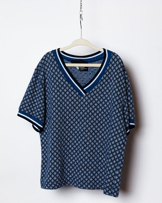 1970's Patterned V Neck Boys Shirt