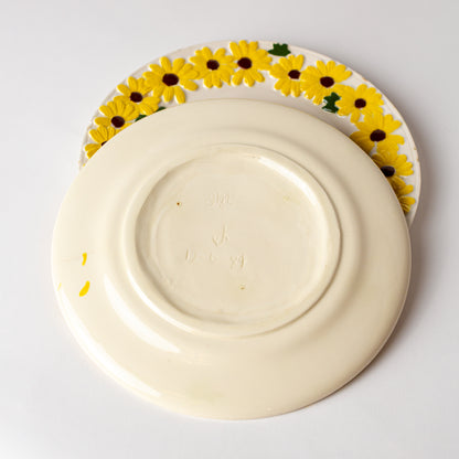 Slip-Cast Plates, Signed "Olga", 1989, Set of 2
