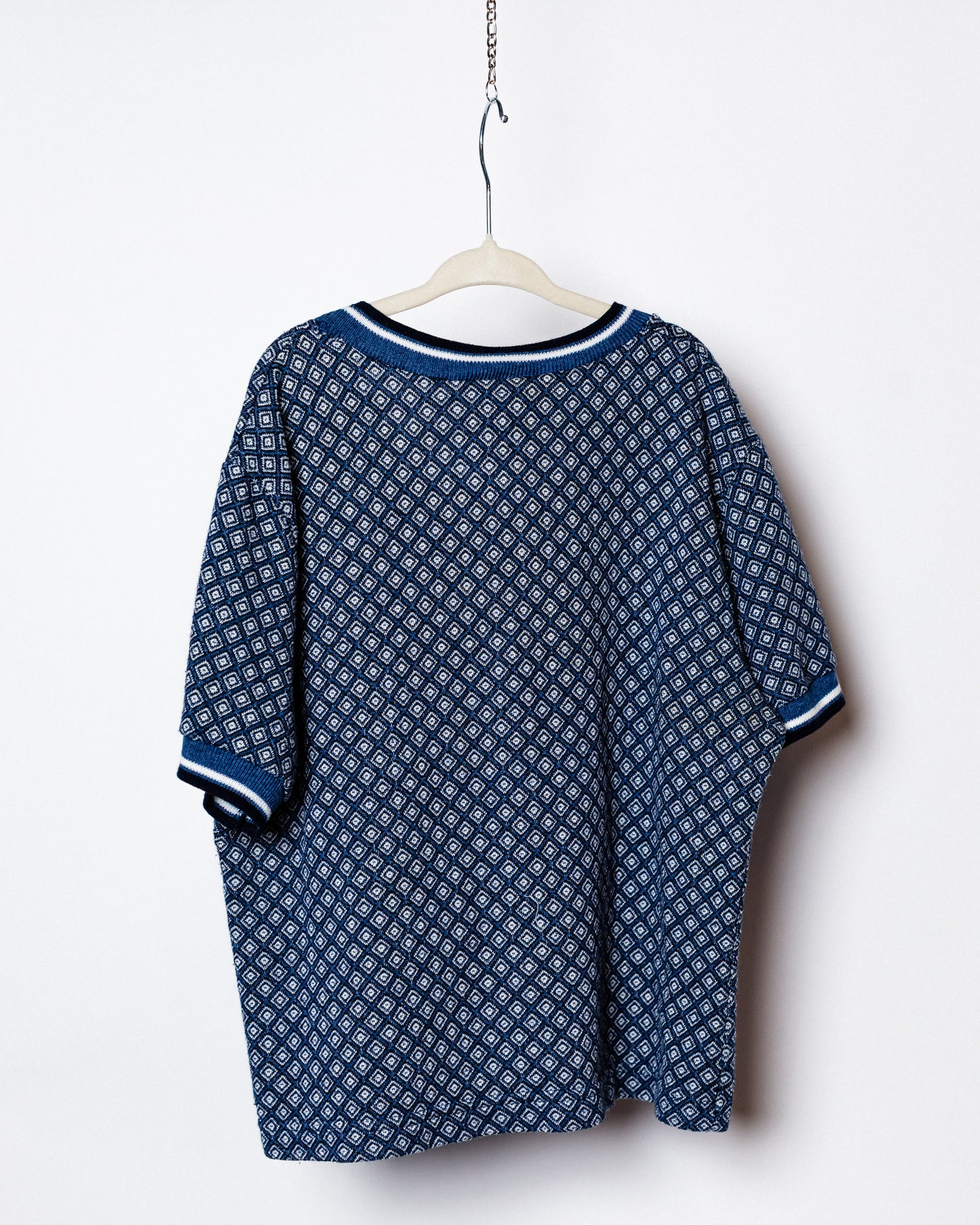 1970's Patterned V Neck Boys Shirt