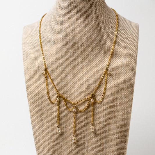 Vintage Gold-tone Draped Necklace