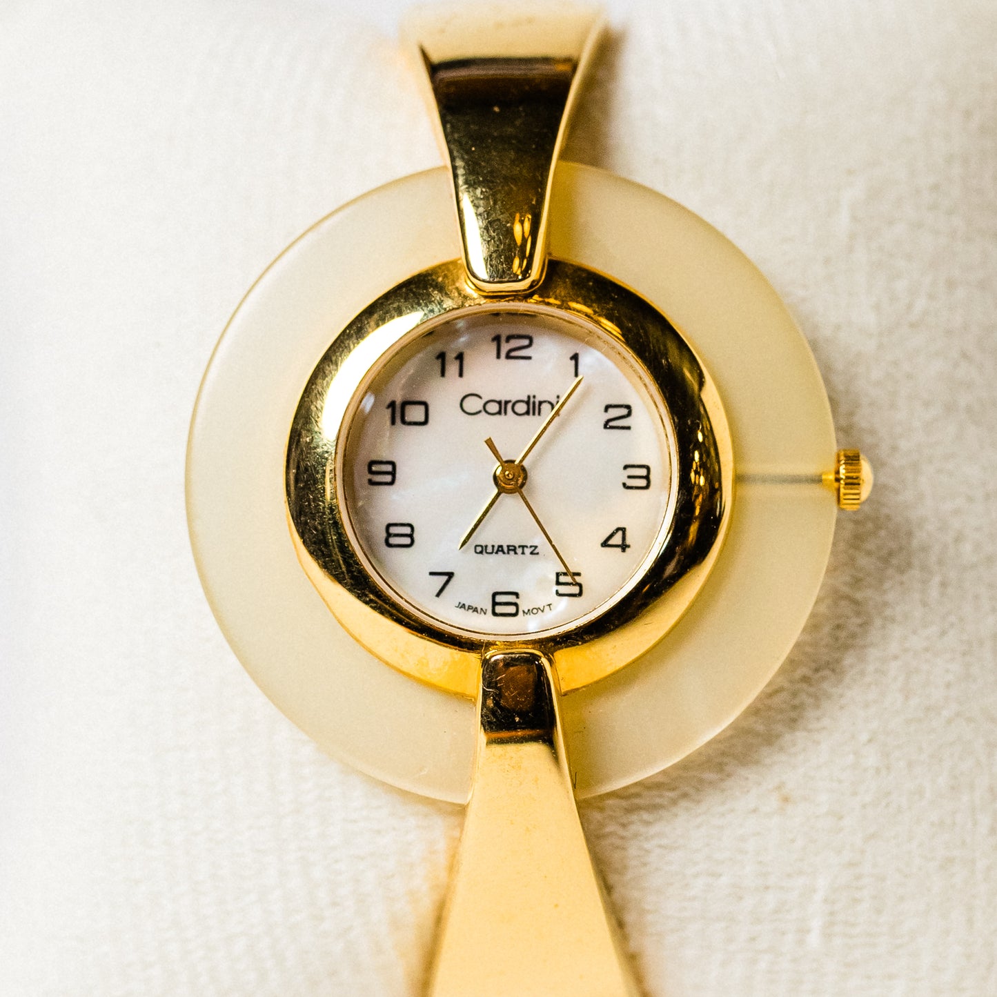 Cardini Gold-Tone and Acrylic Bangle Watch