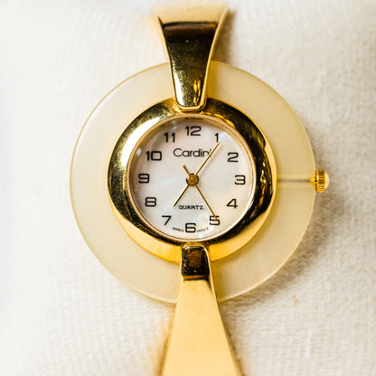 Cardini Gold-Tone and Acrylic Bangle Watch