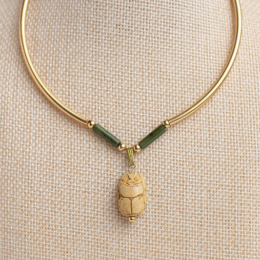 Vintage Revival Scarab Pendant Necklace