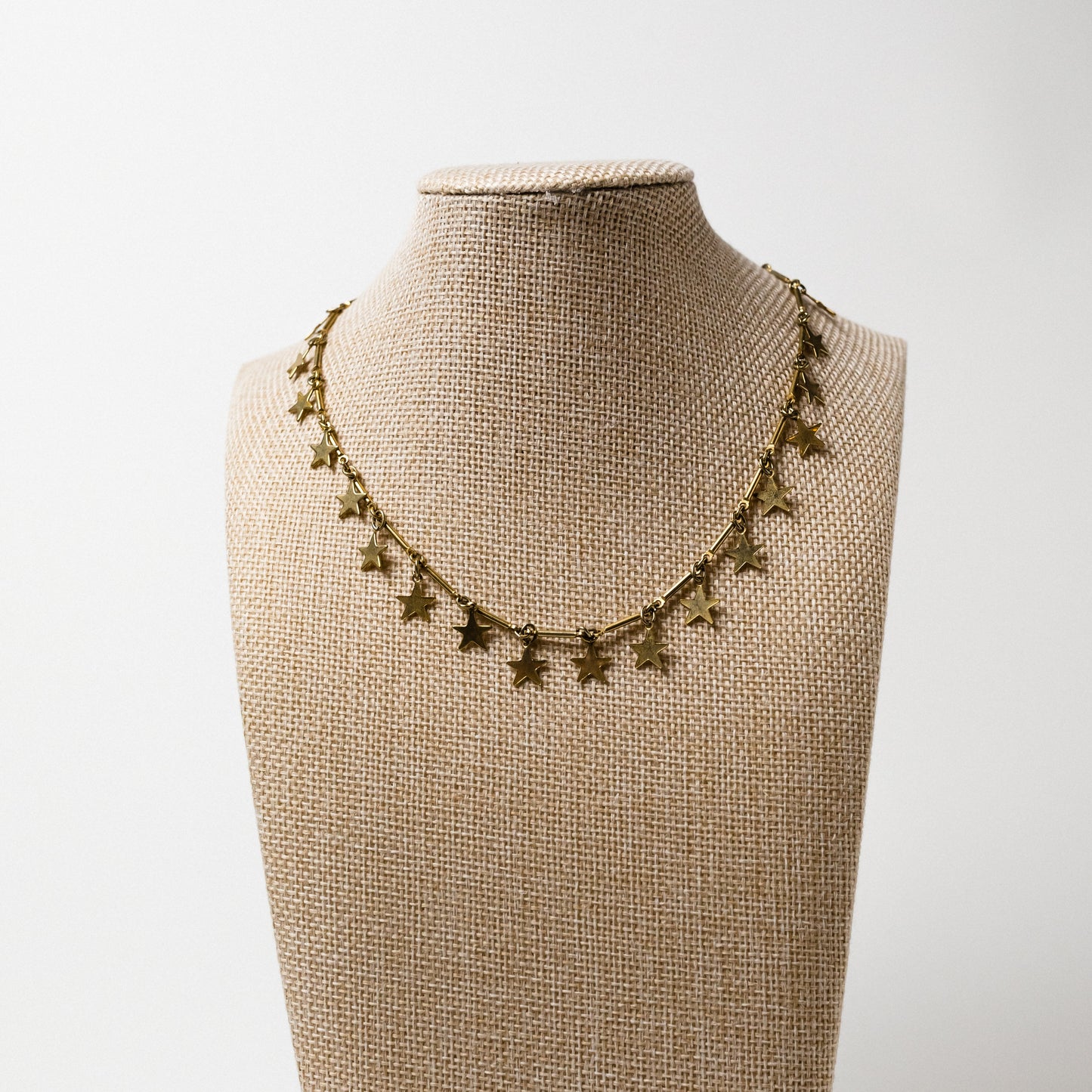 Vintage Gold-Tone Star Necklace