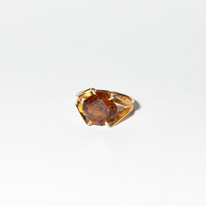 18K Gold Plated Citrine Ring, Size 6
