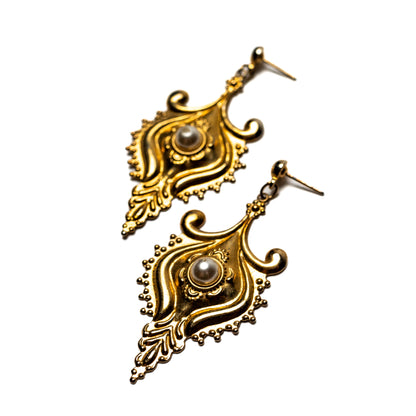 Pressed Brass Earrings