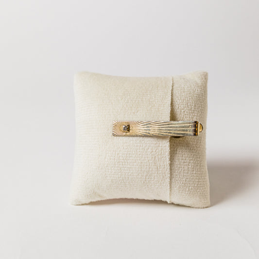 Vintage MCM Gold-Tone Hinged Tie Clip