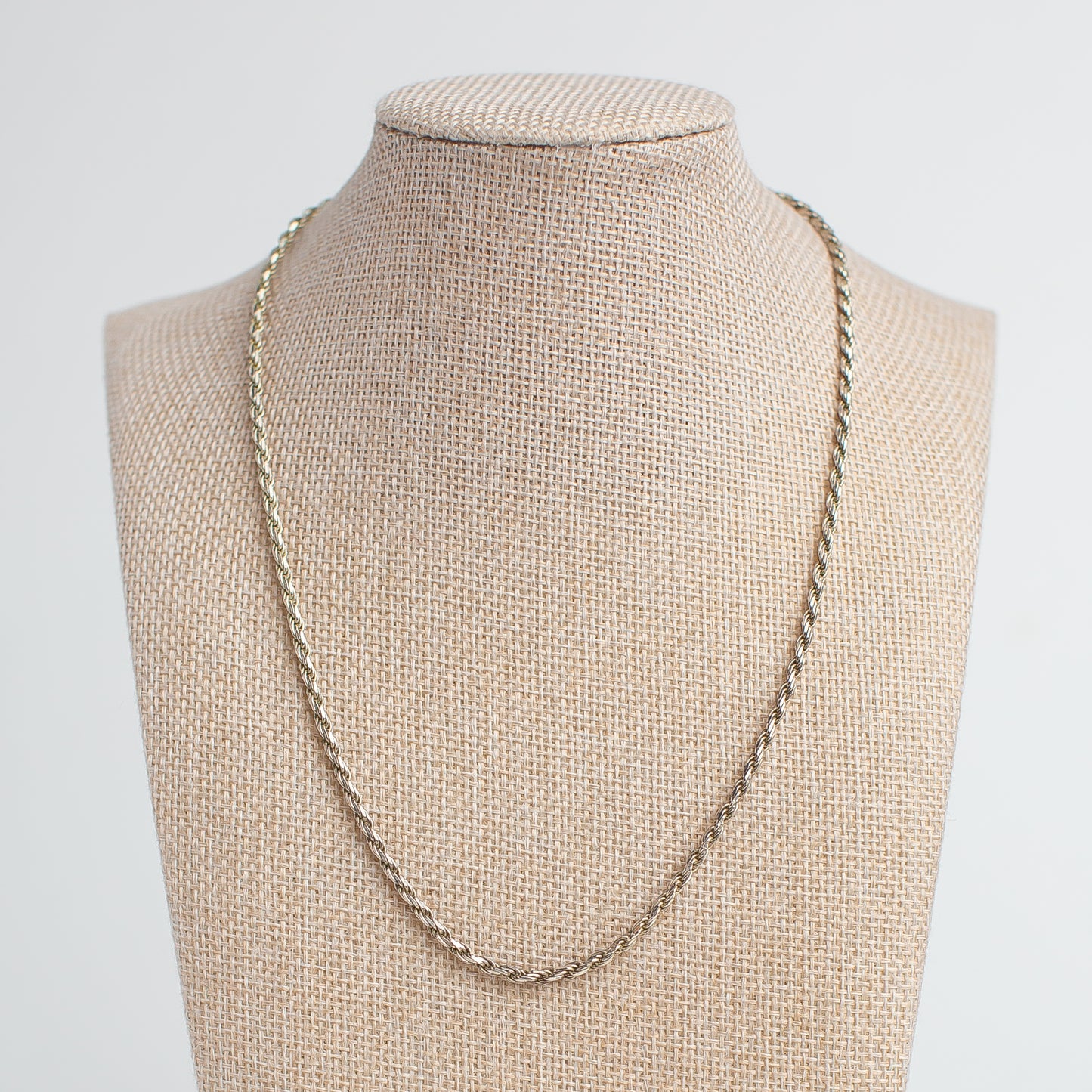 Vintage 925 Sterling Silver Rope Chain