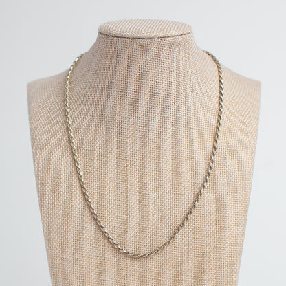 Vintage 925 Sterling Silver Rope Chain