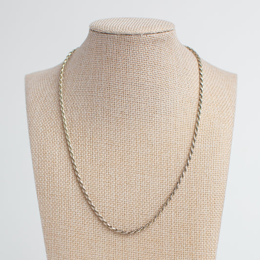 Vintage 925 Sterling Silver Rope Chain