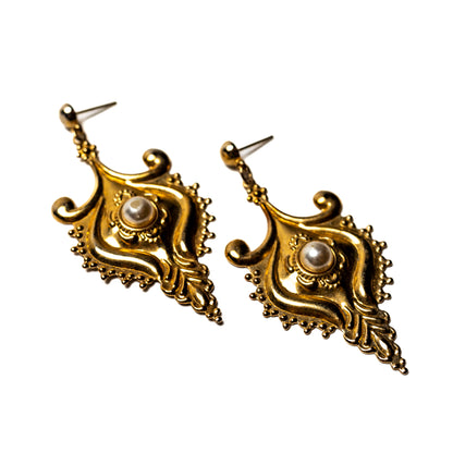 Pressed Brass Earrings