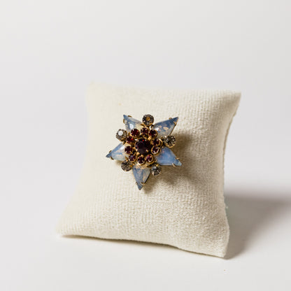 Vintage Starburst Rhinestone Brooch