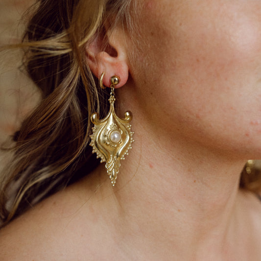 Pressed Brass Earrings