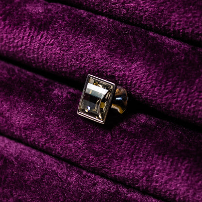 Vintage Smoky Crystal Tie Tack