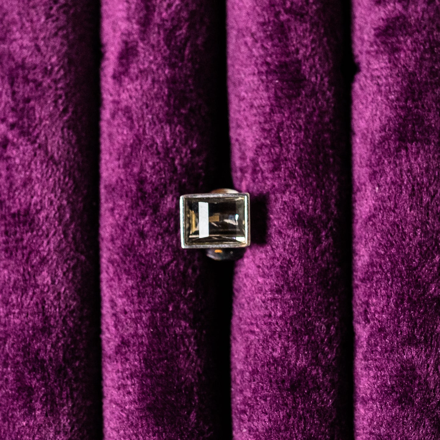 Vintage Smoky Crystal Tie Tack