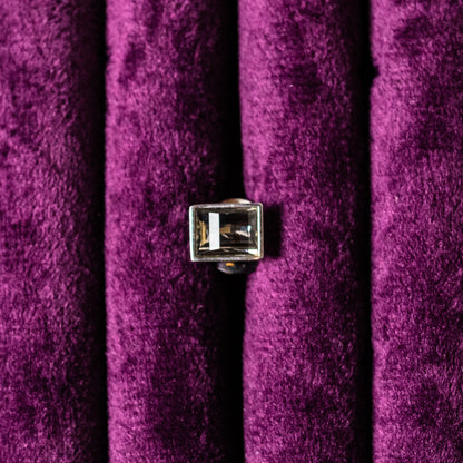 Vintage Smoky Crystal Tie Tack