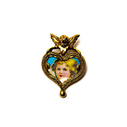 Goldtone Picture Frame Brooch