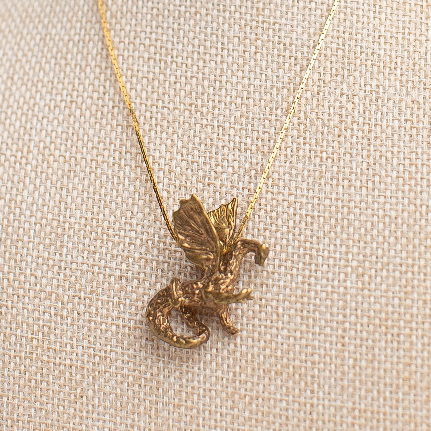Vintage Dragon Pendant Necklace