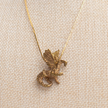 Vintage Dragon Pendant Necklace
