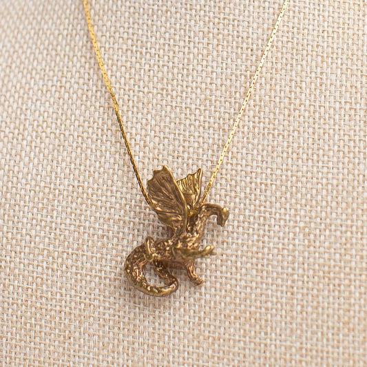 Vintage Dragon Pendant Necklace