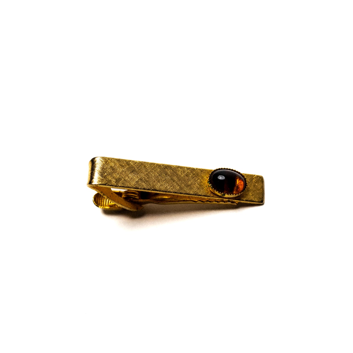 Amber Cabachon Tie Clip