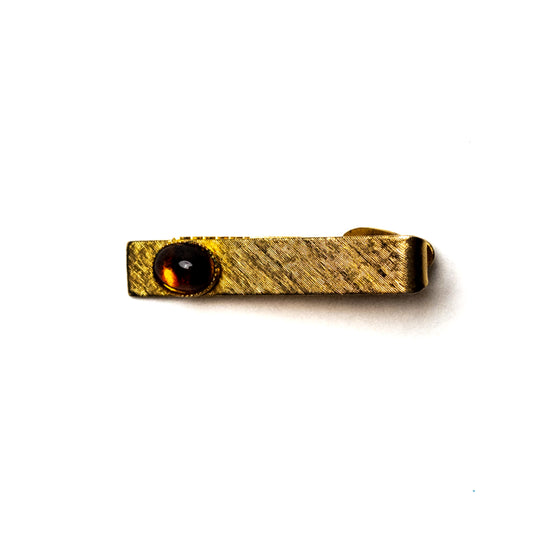 Amber Cabachon Tie Clip