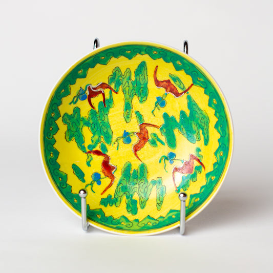Hi Japanese Porcelain Wares Hand-Painted Saucers, 1970's, Set of 4
