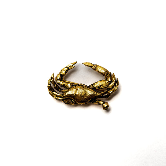 Jolle Goldtone Crab Pin