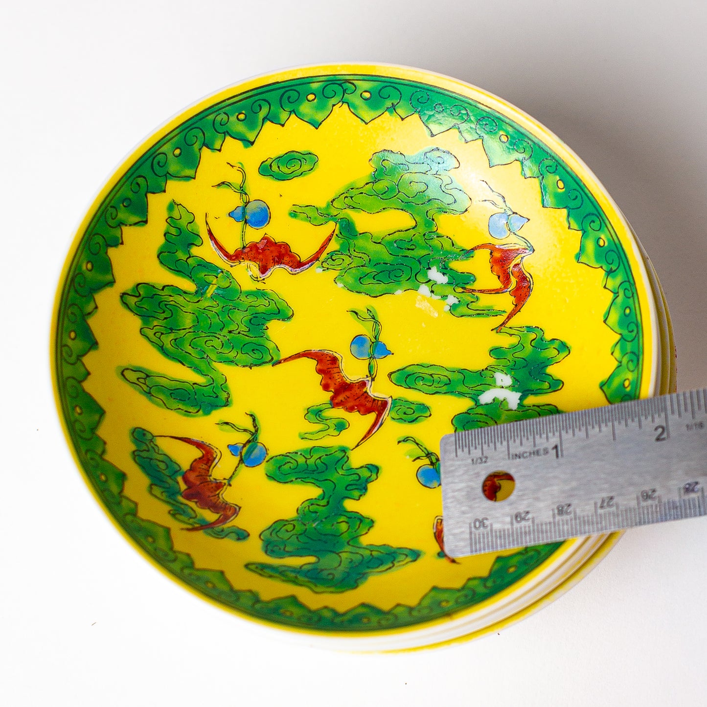 Hi Japanese Porcelain Wares Hand-Painted Saucers, 1970's, Set of 4