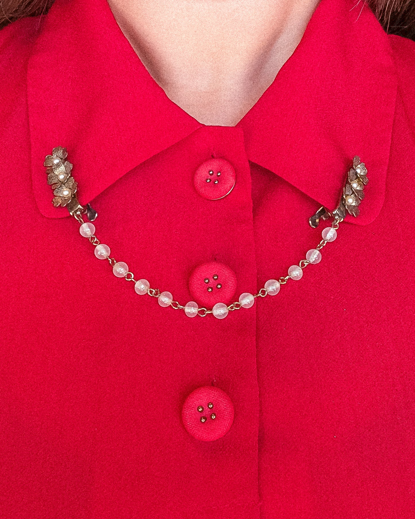 Vintage Floral Collar Clip