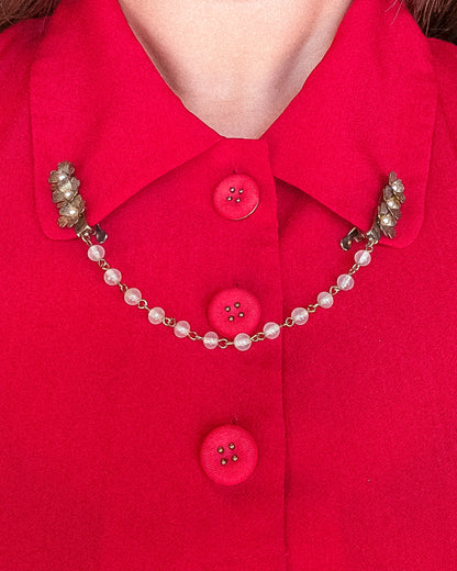 Vintage Floral Collar Clip