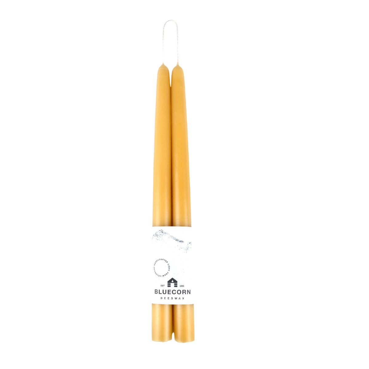 Pair of Hand-Dipped Beeswax Taper Candles: 10" / Dusty Rose