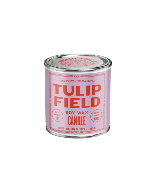 Tulip Field Soy Candle: 1/2 Pint / Cotton Wick