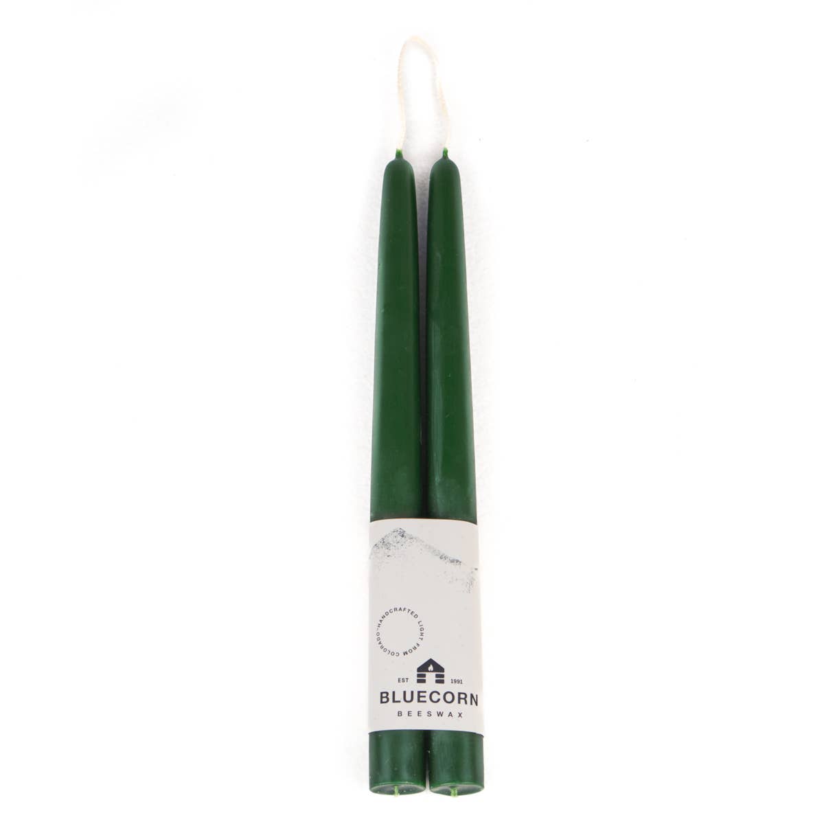 Pair of Hand-Dipped Beeswax Taper Candles: 10" / Ivory