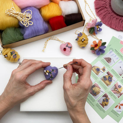 Needle Felting Kit - Springtime. A Pretty Craft for Easter